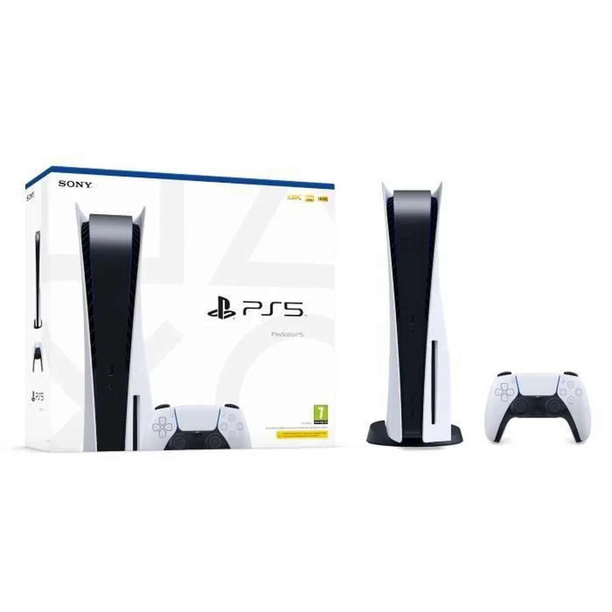 Console Sony PlayStation 5 Édition Standard, PS5 avec 1 Manette Sans Fil DualSense, Couleur : Blanche