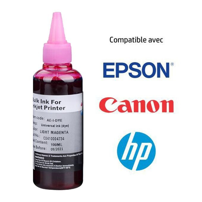 Bouteille D'encre - Compatible Epson & Canon - 100ML - Rouge Claire - Light Magenta