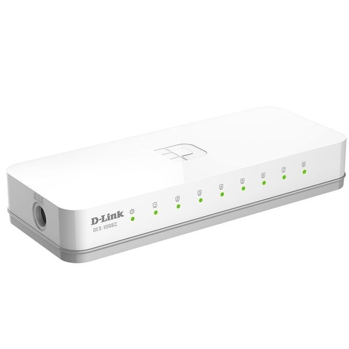 Switch D-Link - 8 Ports - 10/100 - Blanc - DES-1008C