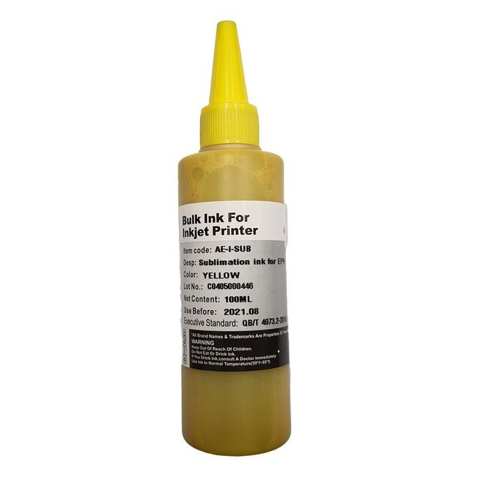 Bouteille D'encre Sublimation - Jaune - Compatible Epson - 100ML