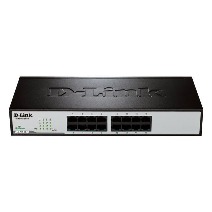 Switch D-Link - 16 Ports 10/100Mbps - Métallique & Rackable