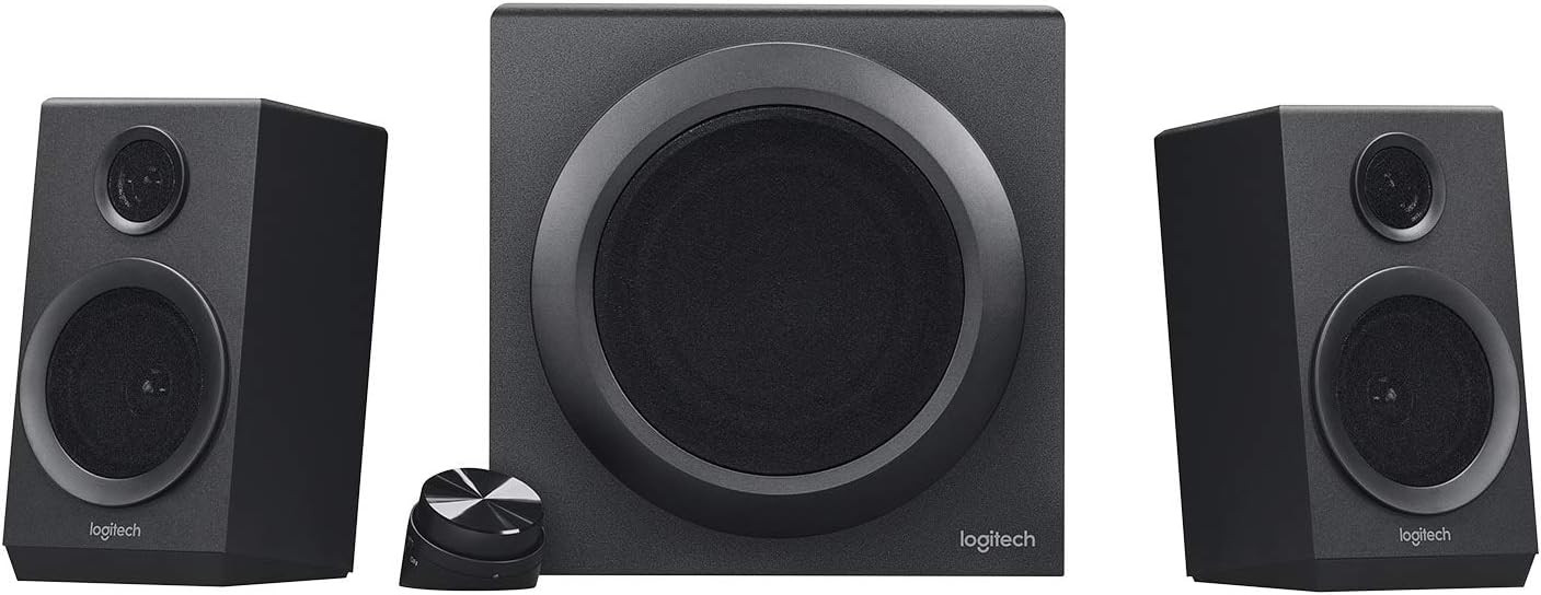 Logitech Z333 Système de Haut-Parleurs 2.1, 80W en Puissance, Sons Graves Renforcés, Connection 2 Dispositifs, Entrées Audio 3,5 mm et RCA, Prise EU/France, PC/PS4/Xbox/TV/Smartphone Noir