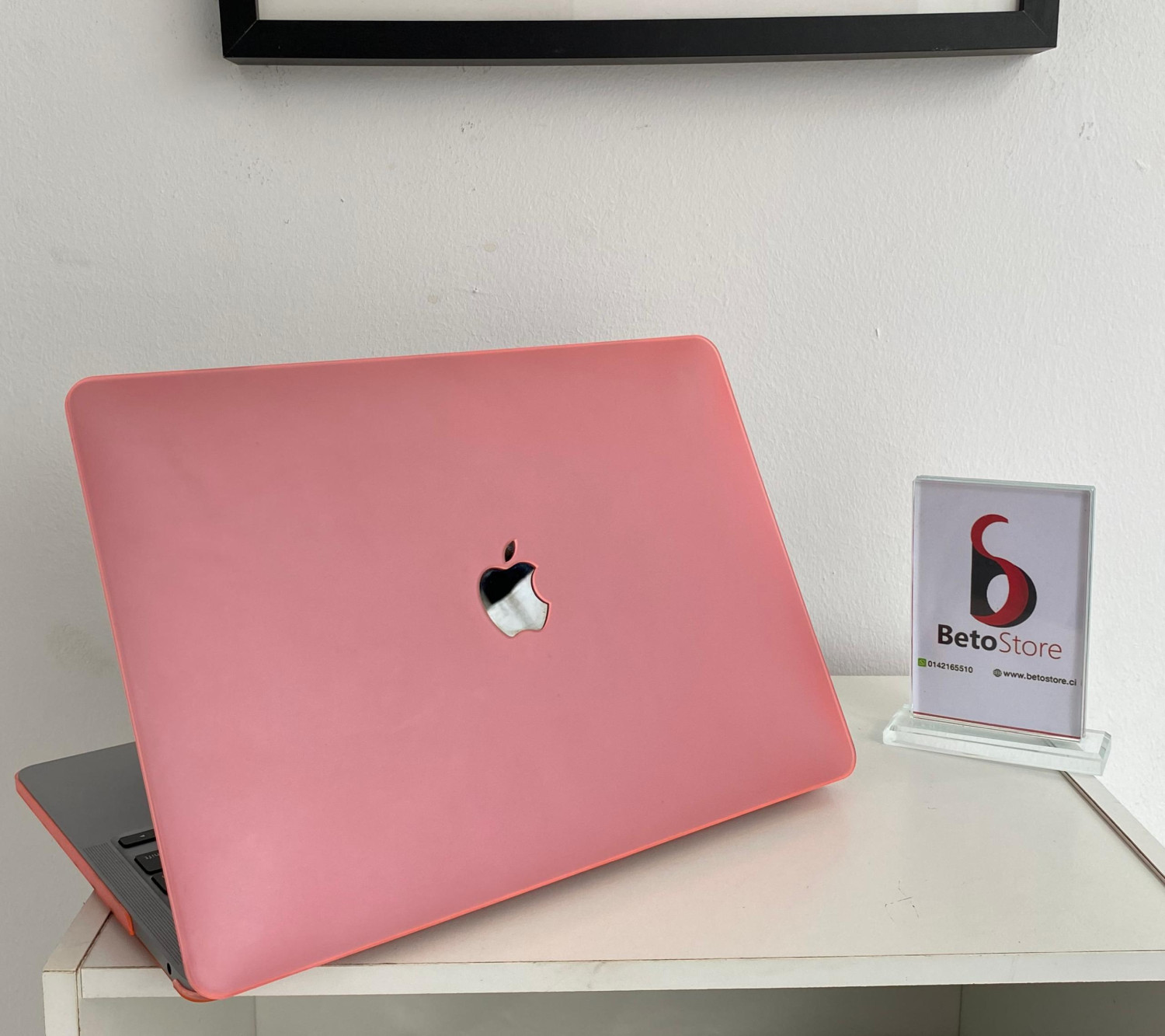 COQUE MACBOOK ROSE