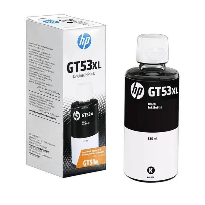 Bouteille D'encre Noir / Black - HP GT53 XL - GT53XL -135ML