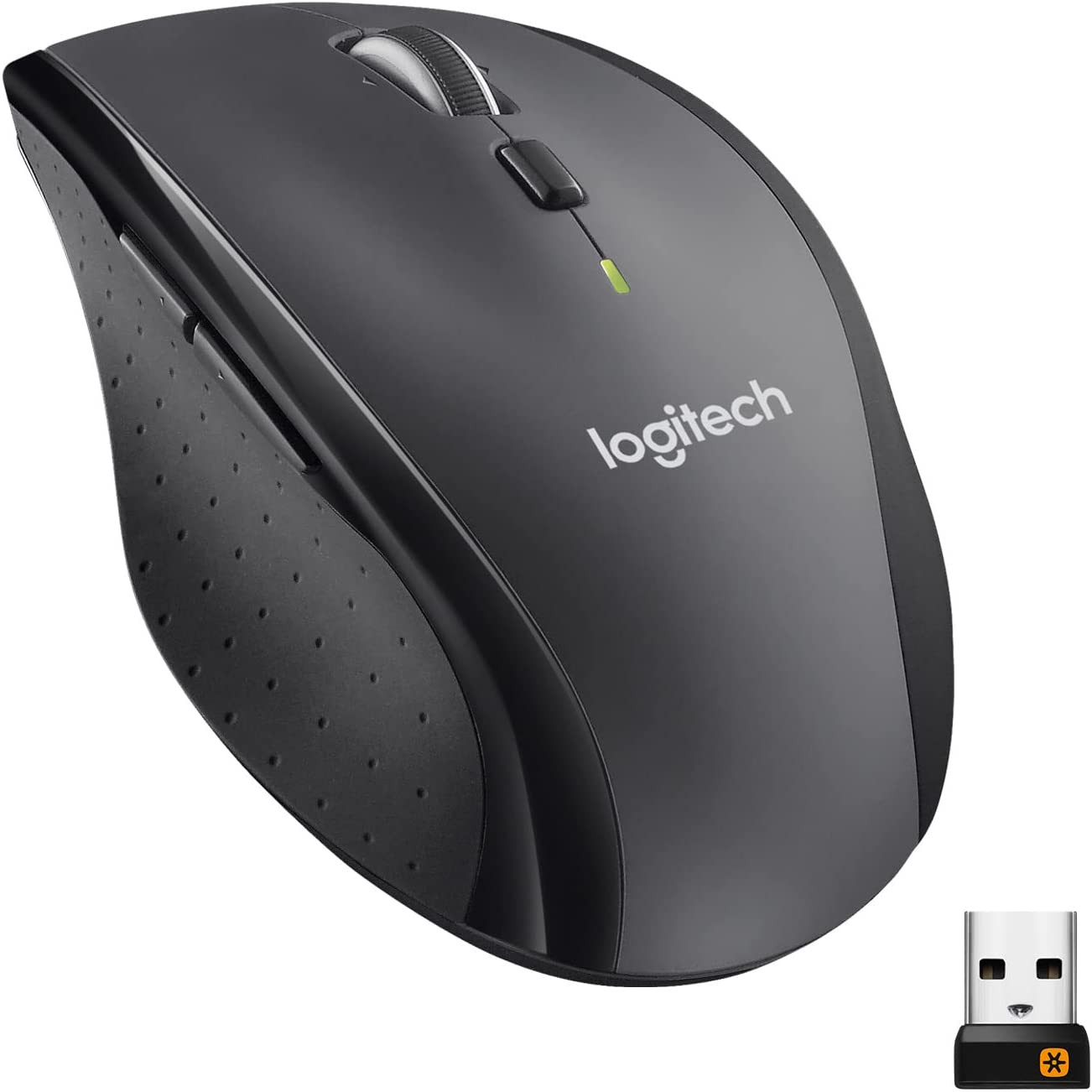 Logitech M705 Marathon Sans Fil Souris, Récepteur USB Unifying 2,4 GHz, 1000 PPP, 5 Boutons Programmables, Pile Durée 3 ans, Compatible PC, Mac, Ordinateur Portable, Chromebook - Noir