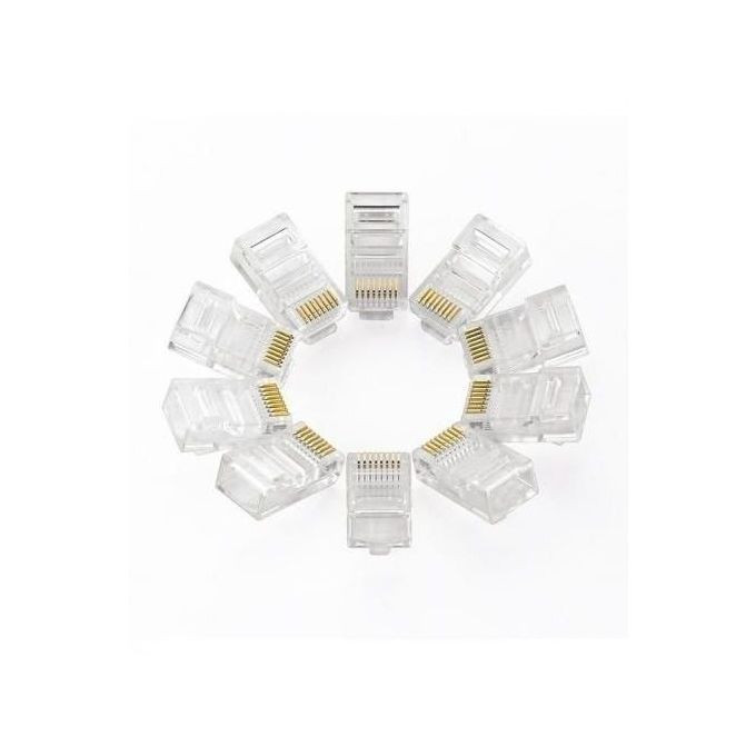 Lot De 100 Connecteurs Réseau RJ45 - Transparent