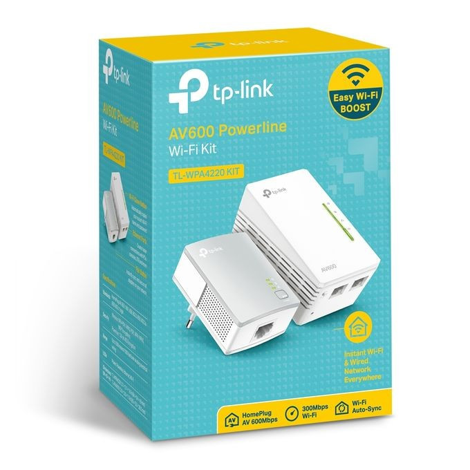 Kit 2 CPL AV600 + WiFi N 300 Mbps - TP-Link - TL-WPA4220KIT