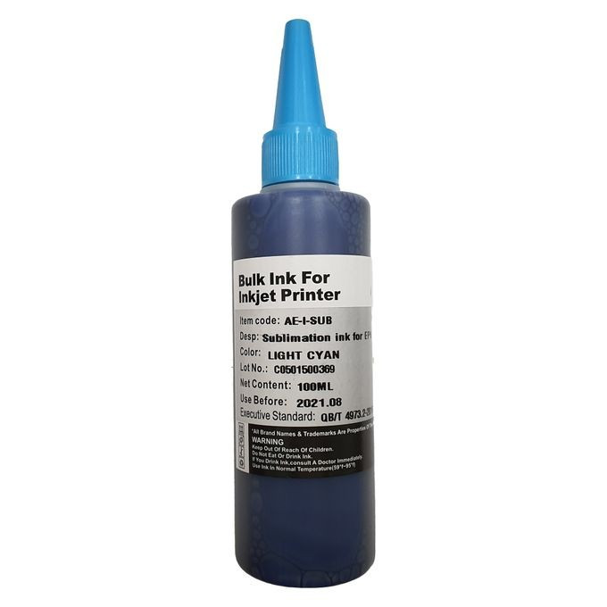 Bouteille D'encre Sublimation - Bleu Claire - Compatible Epson - 100ML