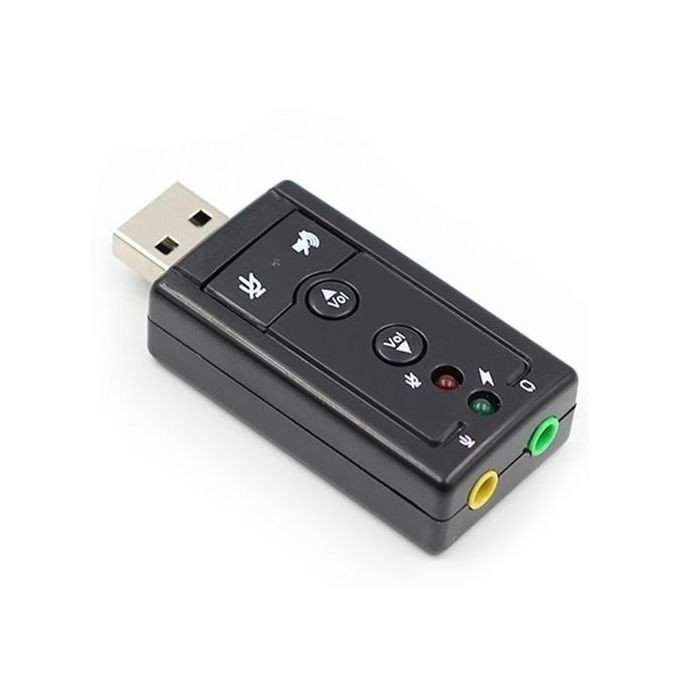 Carte Son Adaptateur Carte USB Vers Casque 3,5 Mm - Noir